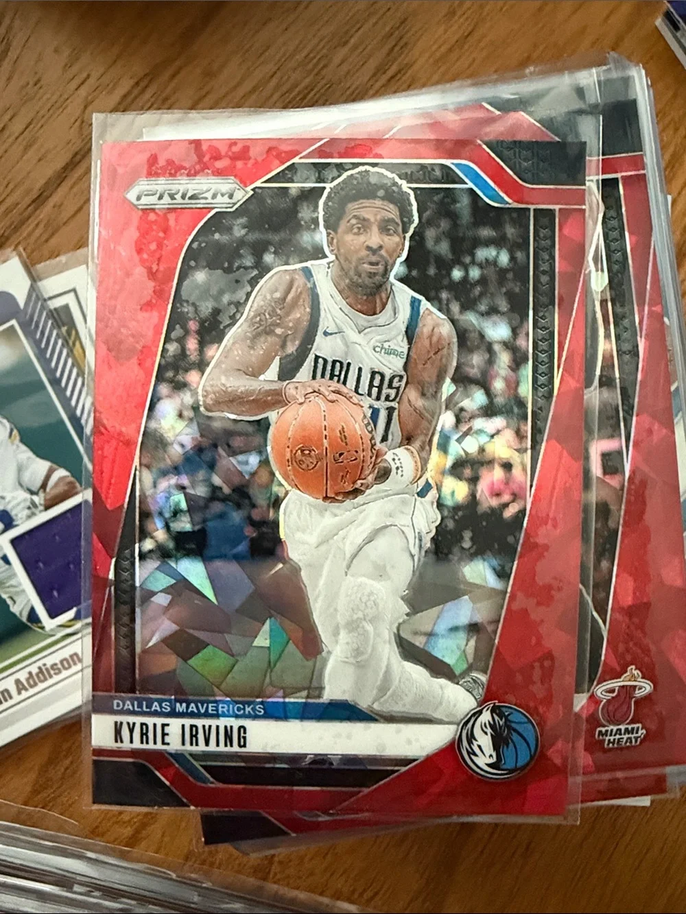 Basketball Trading Card - Red Kyrie Irving (Dallas Mavericks)